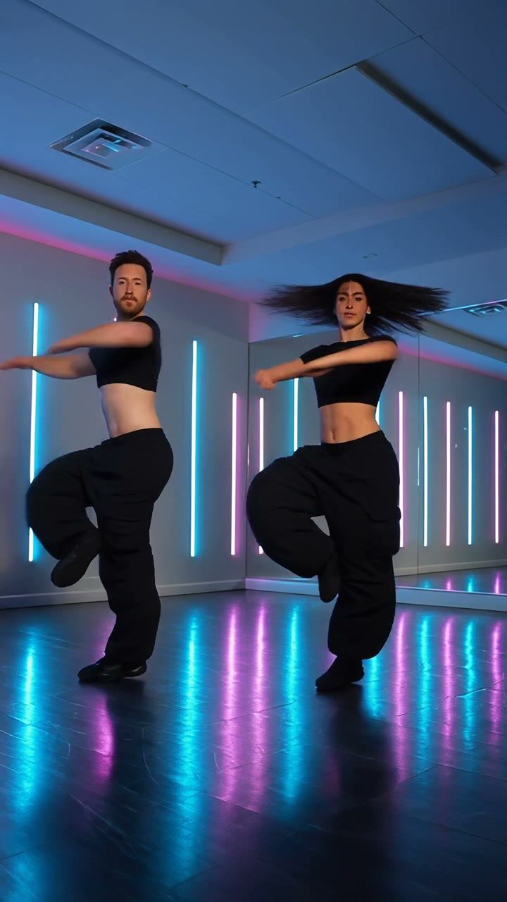 A2O Lite Neon Dance AI video template preview